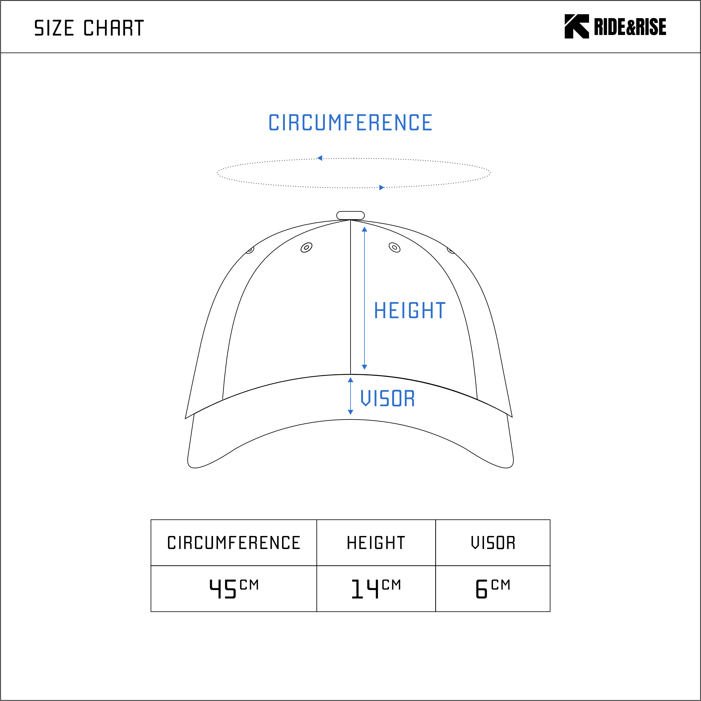 Ride and Rise - Limit Caps Black and Blue 8