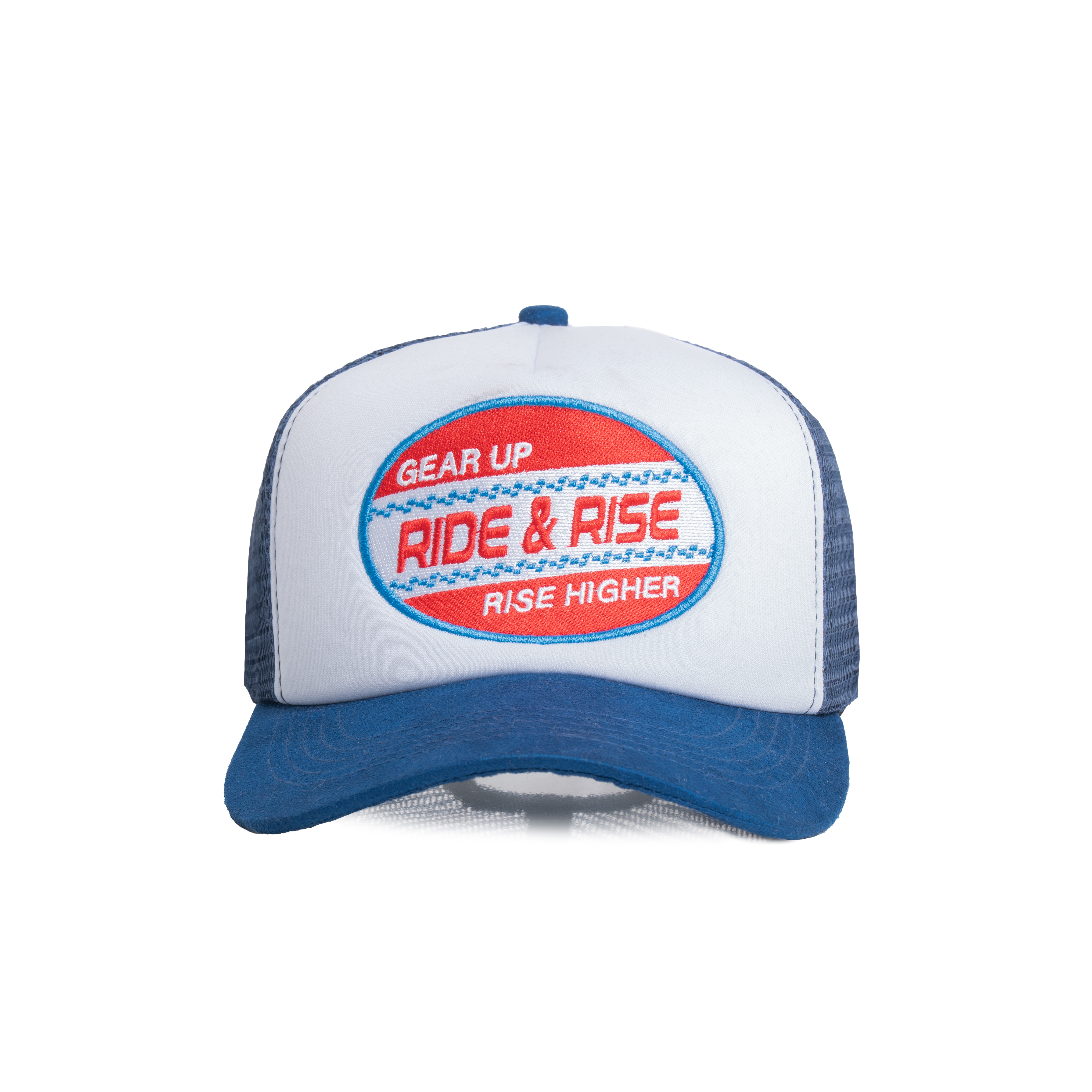 Ride and Rise -  Nitra Trucker Hat Navy and White 1
