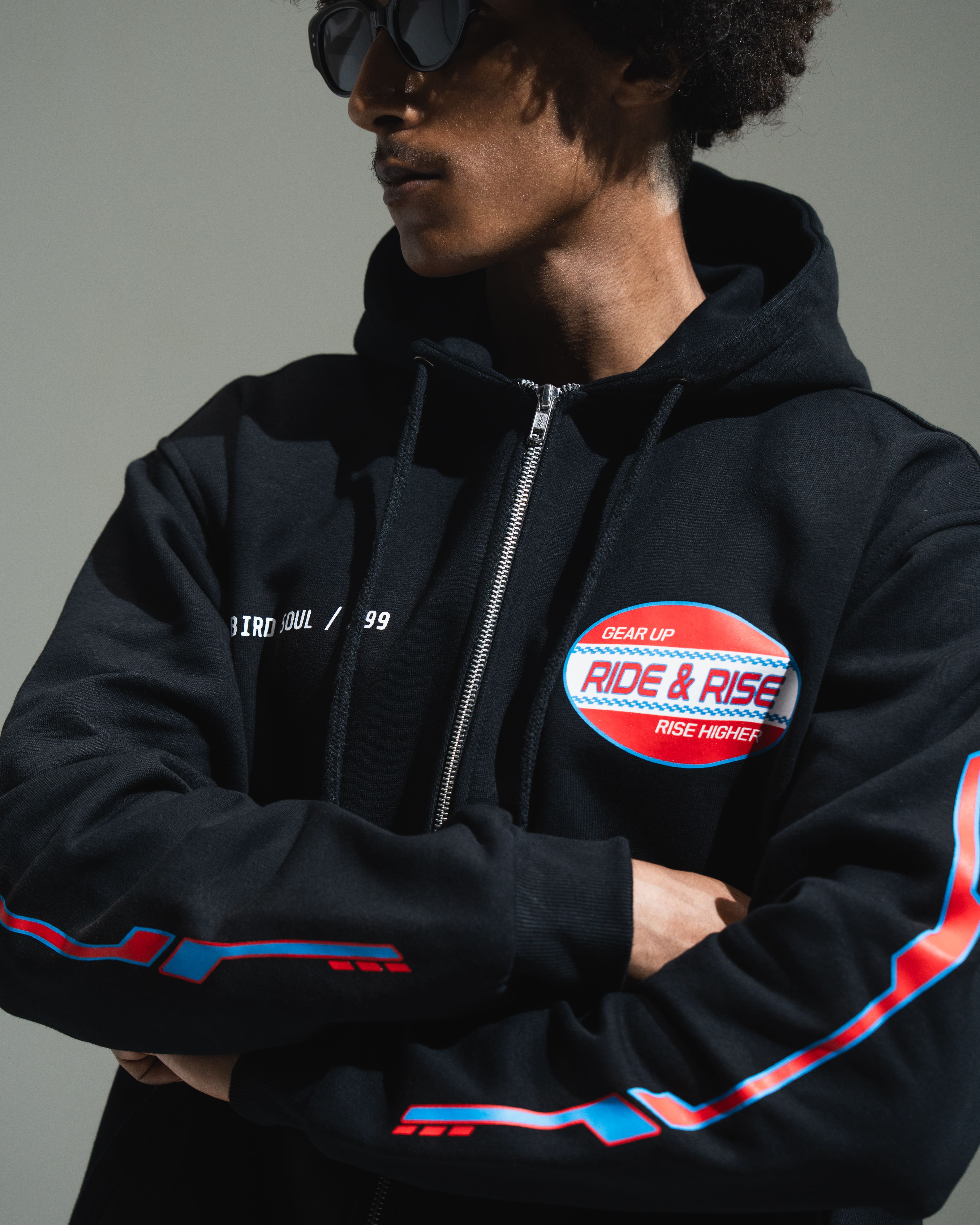 Ride and Rise - Nitra Zip Hoodie Jacket Black 10